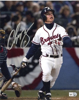 6 Chipper Jones Signed 8x10 Action Color Photos (MLB Auth)